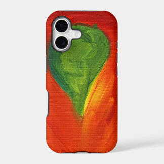 Groene vogel met liefde die eromheen stroomt