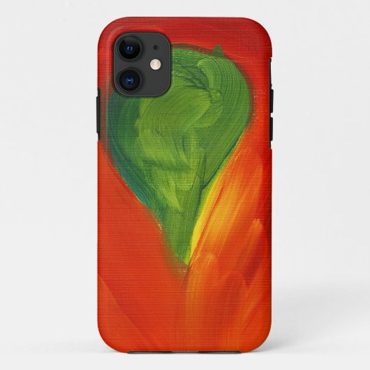 Groene vogel met liefde die eromheen stroomt Case-Mate iPhone case (Achterkant)