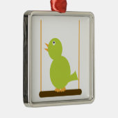 Groene vogel op een Ornament (Rechts)