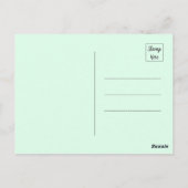 Groene vogel op een tak briefkaart (Achterkant)