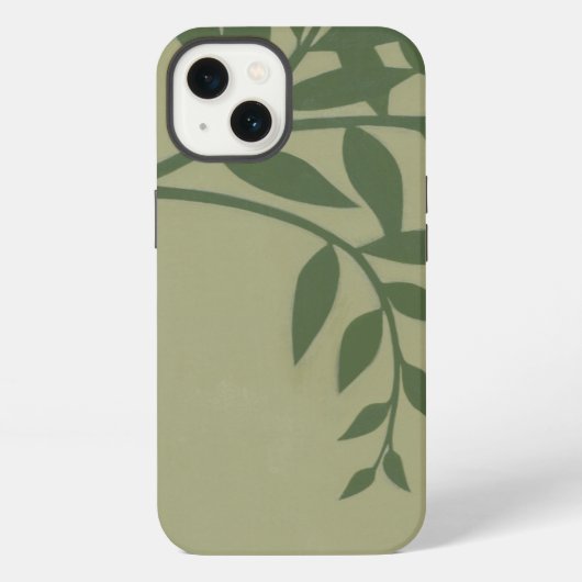 Groene vogel op Groene Tak iPhone Hoesje (Achterkant)