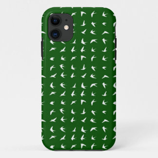 Groene vogelpatroon 1 iPhone 11 hoesje