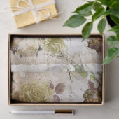  groene vogels en ontkoppeling van Rozen Tissuepapier (Geschenk)