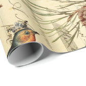  groene vogels en pijnbomen cadeaupapier (Rol Hoek)