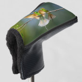 Groene Vogels Frolic in de Bomen Foto Golfheadcover (3/4 voorkant)