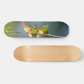 Groene Vogels Frolic in de Bomen Foto Persoonlijk Skateboard (Horizontaal)