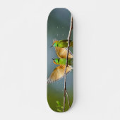 Groene Vogels Frolic in de Bomen Foto Persoonlijk Skateboard (Voorkant)
