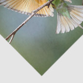 Groene Vogels Frolic in de Bomen Foto Tissuepapier (Detail)