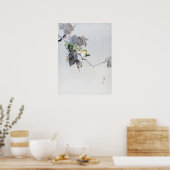 Groene vogels op een bijkantoor, Watanabe Seitei Poster (Keuken)