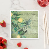 Groene Vogels Oud Model Servet (Insitu)