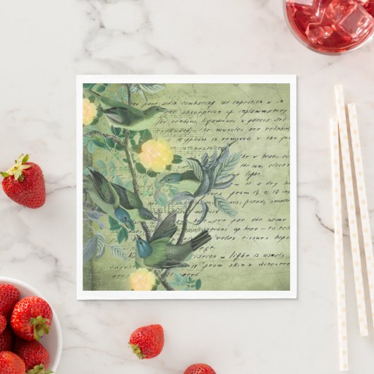 groene vogels servet (Insitu)