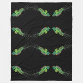 groene vogelschilderdeken fleece deken (Voorkant)