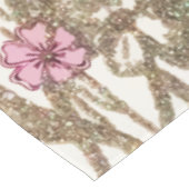 Groene vogelsoorten Waterverf Zilver Glitter Tafelkleed (Gekanteld)