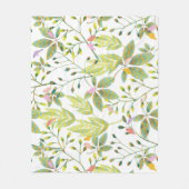 Groene vogeltuin fleece deken (Voorkant)