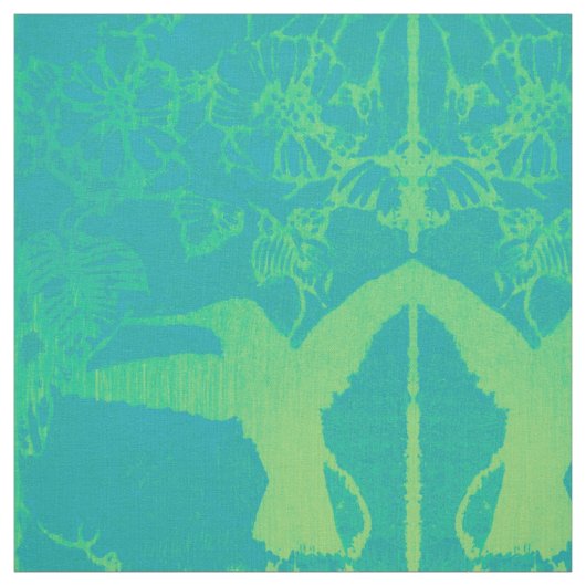 Groene vogelverbinding stof (Swatch)