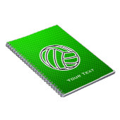 Groene Volleybal Notitieboek (Rechterzijde)