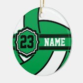 Groene Volleyball | Naam en nummer DIY Keramisch Ornament (Links)