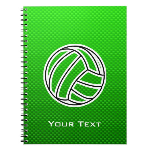 Groene Volleyball Notitieboek (Voorkant)