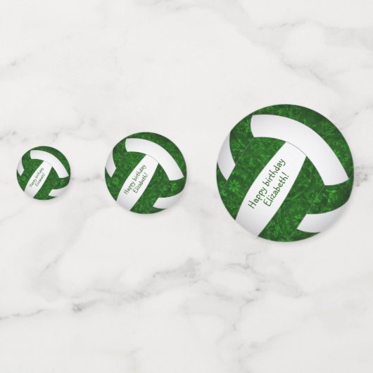 groene volleybalmeisjes op maat confetti (Voorkanten)