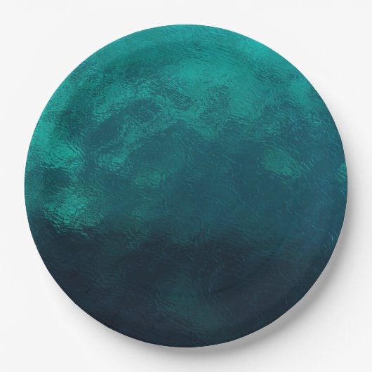 Groene voorgevormde glazen textuur papieren bordje (Voorkant)