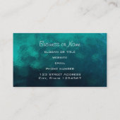 Groene voorgevormde glazen textuur visitekaartje (Achterkant)