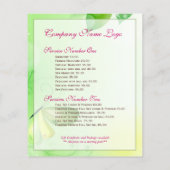 Groene voorjaarsachtergrond met vlinder flyer (Achterkant)