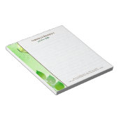 Groene voorjaarsachtergrond met vlinder notitieblok (Schuin)