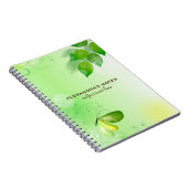Groene voorjaarsachtergrond met vlinder notitieboek (Rechterzijde)