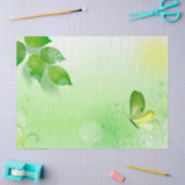 Groene voorjaarsachtergrond met vlinder tissuepapier (Craft)