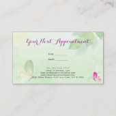 Groene voorjaarsachtergrond visitekaartje (Achterkant)