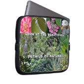 groene voorjaarsbladnatuur laptop sleeve (Voorkant Rechts)