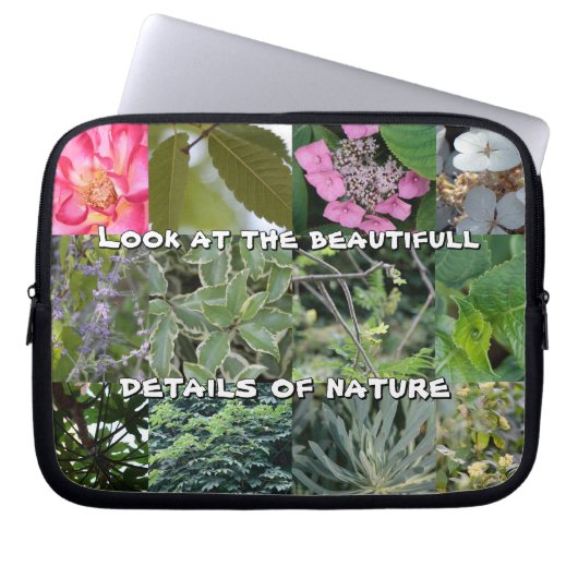 groene voorjaarsbladnatuur laptop sleeve (Voorkant)