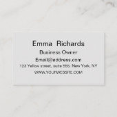 Groene voorkeur middelbaar modern patroonpatroon visitekaartje (Achterkant)