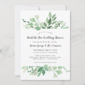 Groene voorraad de bar bruidsmeisjesfeest kaart (Voorkant)