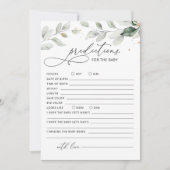 Groene voorspellingen voor baby kaart (Voorkant)