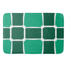 Groene Vormen Vierkanten Krachtig asymmetrisch Badmat