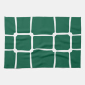 Groene vormen Vierkantjes Vet asymmetrisch Theedoek (Horizontaal)