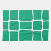 Groene vormen Vierkantjes Vet asymmetrisch Theedoek (Horizontaal)