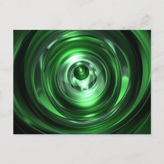 Groene vortex briefkaart (Voorkant)