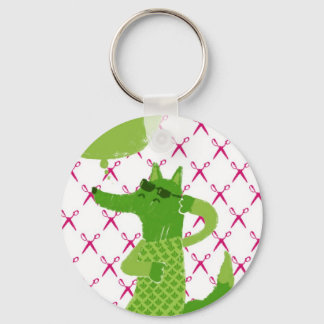 Groene vos sleutelhanger