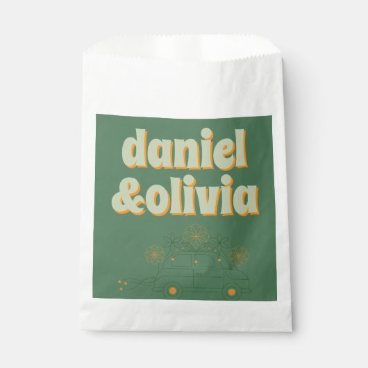 Groene Vosvos Minimal Wedding Bedankzakje (Voorkant)