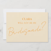 Groene Vosvos Minimal Wedding Bridesmade Kaart (Voorkant)