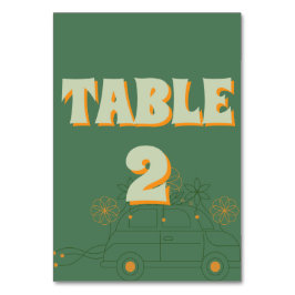 Groene Vosvos Minimal Wedding Kaart