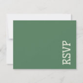 Groene Vosvos Minimal Wedding RSVP Kaartje (Achterkant)