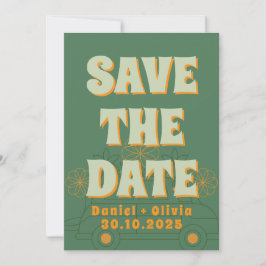 Groene Vosvos Minimal Wedding Save The Date