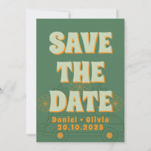 Groene Vosvos Minimal Wedding Save The Date