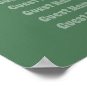 Groene Vosvos Minimal Wedding Seating Charts Poster (Hoek)