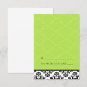 Groene vouwtent Damast Place Kaarten (Voorkant / Achterkant)