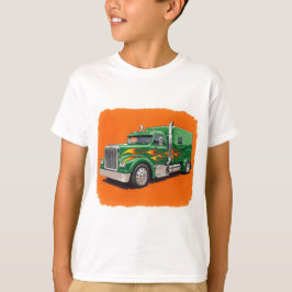 Groene vrachtwagen met airbrushing, door Natasha U T-shirt