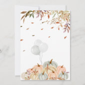 Groene Vrachtwagen Pompoen Baby shower Kaart (Achterkant)